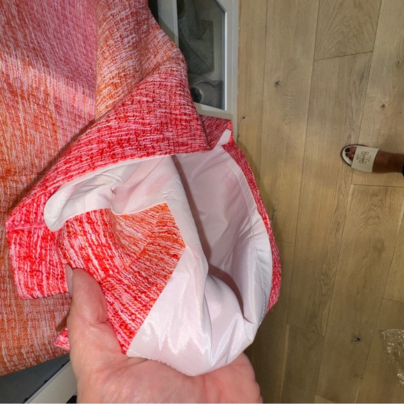 Lafayette 148 New York Shoshanna Vibrant Pink and Orange Pencil Skirt - Picture 5 of 15